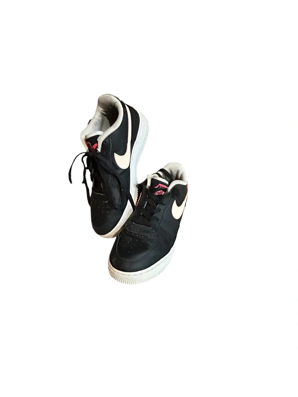 Nike Kids Black‎ Sneakers with White Swoosh